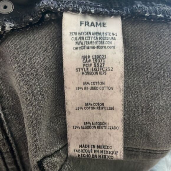 Frame Le Garçon Gray Crop Jeans - Picture 7 of 9